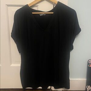 Tommy Bahama Black V-Neck Top